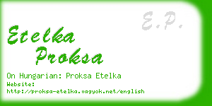 etelka proksa business card